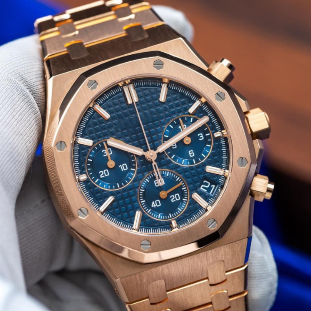 Monarch Octa Chrono Rose Gold Blue